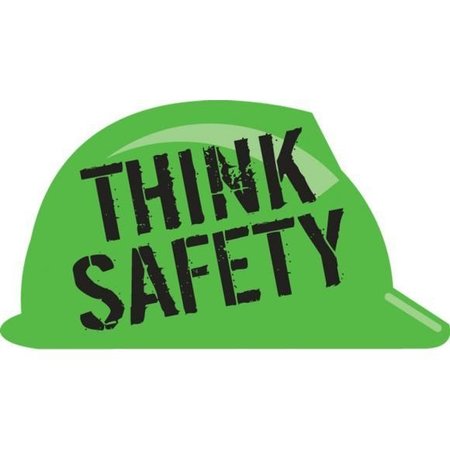 ACCUFORM HARD HAT STICKERS THINK SAFETY 1 LHTL100GN LHTL100GN